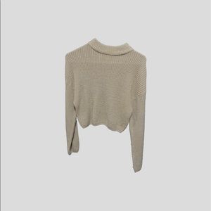 tan crop sweater